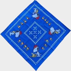 Vintage Peanuts Snoopy Bandana 1958 1965 Camping Scout Theme